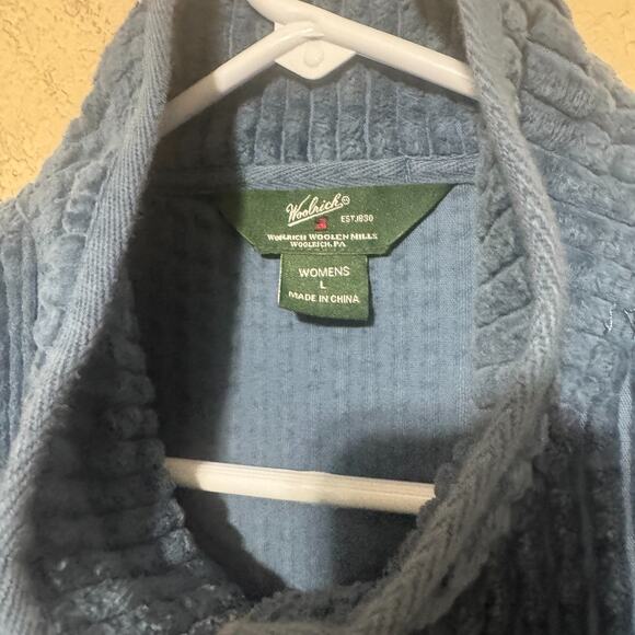 Woolrich Corduroy Vest Women’s Sz L Kinsdale Deep Atlantic Wide Wale Teal Green - Picture 3 of 6